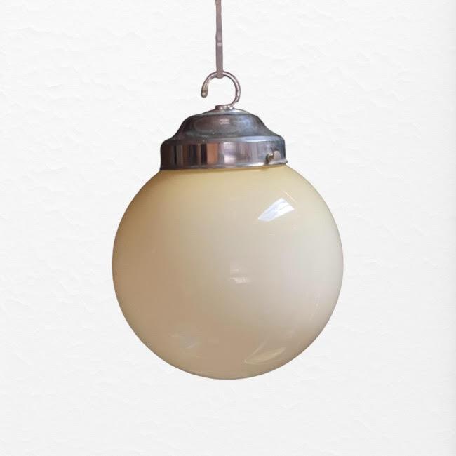 Art Deco Cream Globe