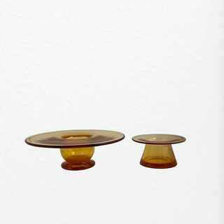 Two Stuart Glass Posy Bowls