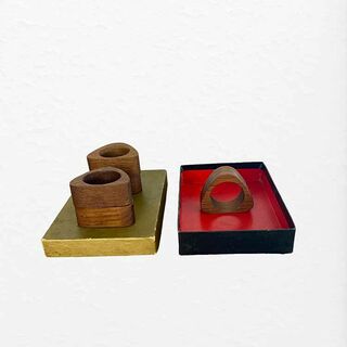5 Mahogany Napkin Rings