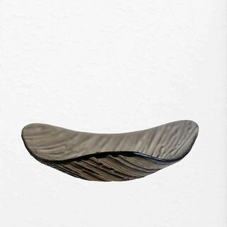 Triangular Bark Glass Dish