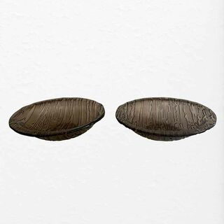 Two Bark Glass Bowls